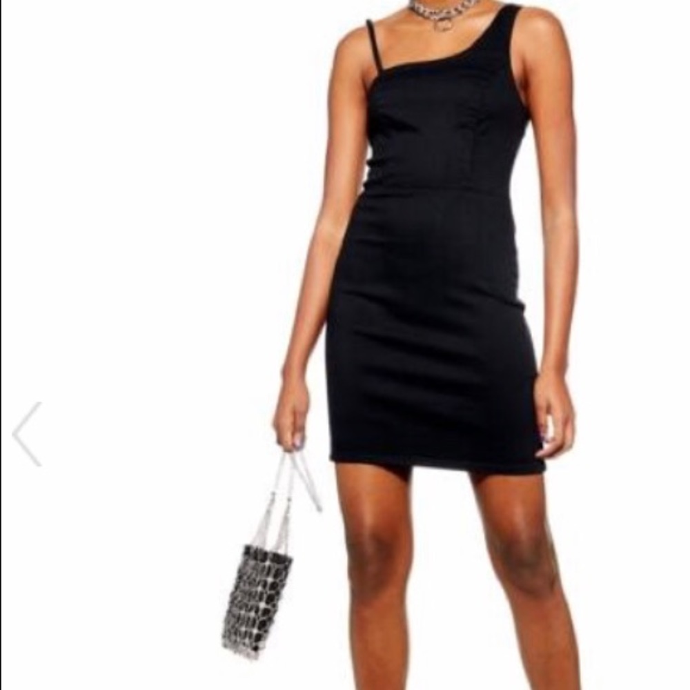 NWT Topshop Asymmetrical Denim Sheath Dress Size 4
